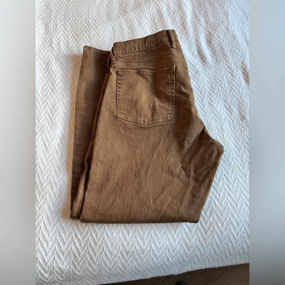 GAP Denim Slim Soft Wear Pants 38x32 Tan